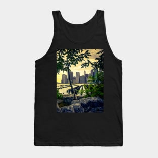 New York City Sunset Manhattan Skyline Brooklyn Tank Top